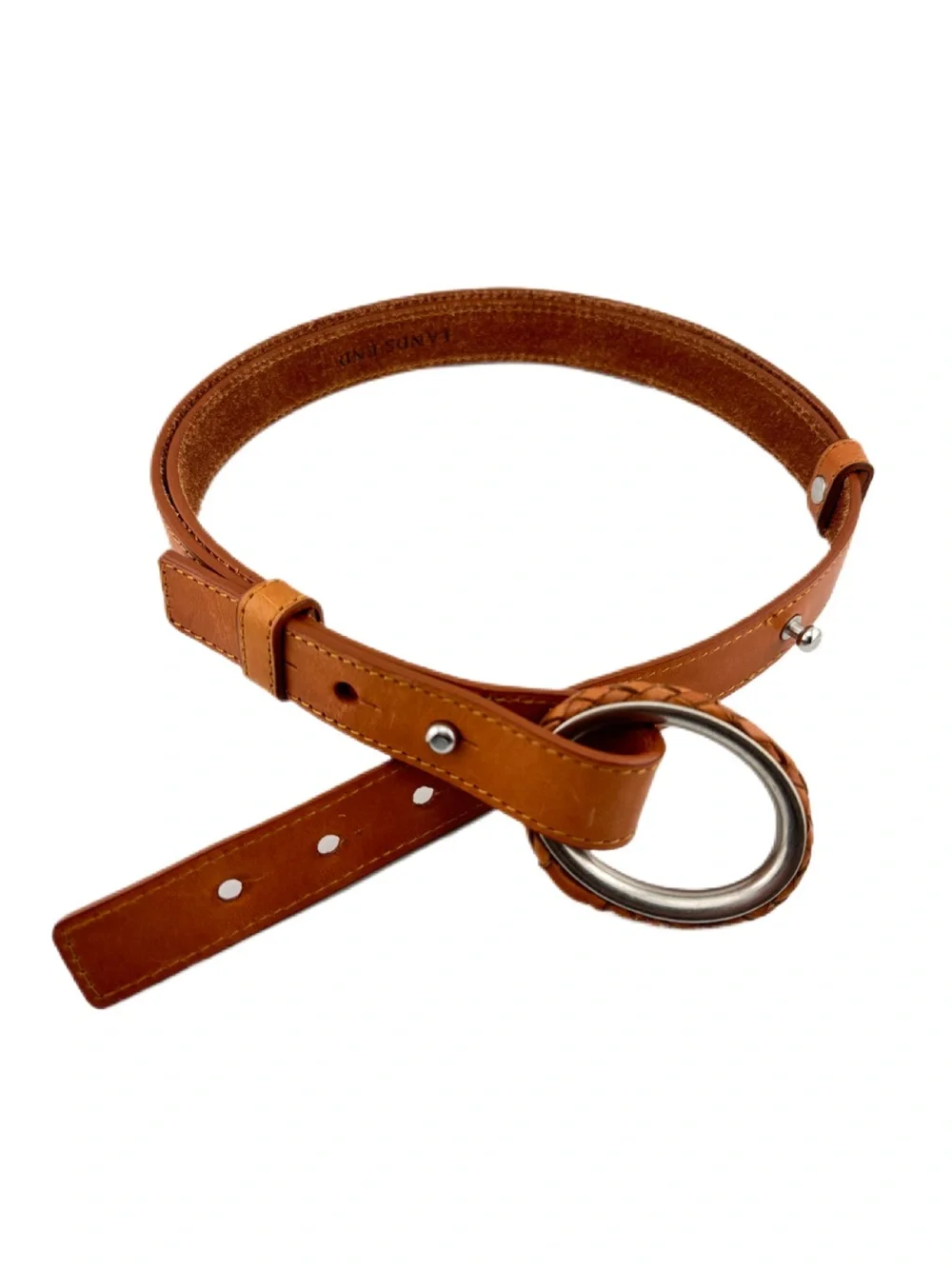 Lands’End Leather O-Ring Belt